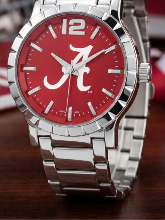 Alabama Crimson Tide Men\'s Stainless Steel Watch